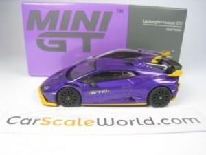 LAMBORGHINI HURACAN STO 1/64 MINI GT (VIOLA PASIFAE)