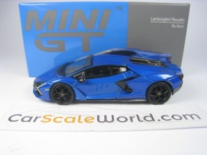 LAMBORGHINI REVUELTO 1/64 MINI GT (BLU ELEOS)