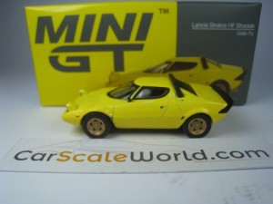 LANCIA STRATOS HF STRADALE 1/64 MINI GT (GIALLO FLY)