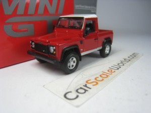 LAND ROVER 90 PICK UP 1/64 MINI GT (MASAI RED)
