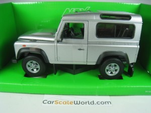 LAND ROVER DEFENDER SHORT 1/24 WELLY (SILVER)