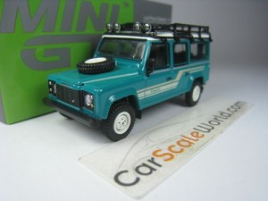 LAND ROVER DEFENDER 110 COUNTRY 1985 1/64 MINI GT (TRIDENT GREEN)