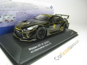 LB WORKS NISSAN GT-R R35 JOHN PLAYER SPECIAL 1/43 SOLIDO (BLACK/GOLD)