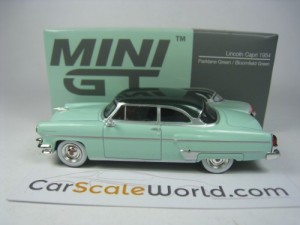 LINCOLN CAPRI 1954 1/64 MINI GT (PARKLINE GREEN/BLOOMFIELD GREEN)