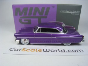 LINCOLN CAPRI HOT ROD 1954 1/64 MINI GT (PURPLE METALLIC)