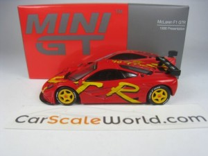 MCLAREN F1 GTR PRESENTATION 1996 1/64 MINI GT (RED)