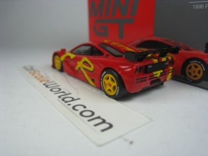 MCLAREN F1 GTR PRESENTATION 1996 1/64 MINI GT (RED)