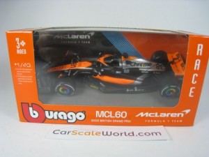 MCLAREN MCL60 BRITISH GP 2023 OSCAR PIASTRI 1/43 BBURAGO RACE