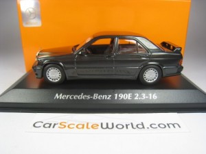 MERCEDES BENZ 190E 2.3 16V 1984 W201 1/43 MAXICHAMPS (BLACK METALLIC)