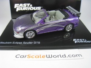 MITSUBISHI ECLIPSE SPYDER GTS FAST AND FURIOUS 1/43 IXO ALTAYA (PUPLE)