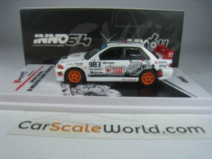 MITSUBISHI LANCER EVO III TRACKERZ RACING 1/64 INNO64 (WHITE)