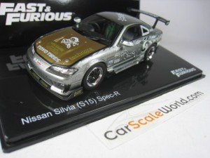 NISSAN SILVIA S15 SPEC-R FAST AND FURIOUS 1/43 IXO ALTAYA (SILVER)