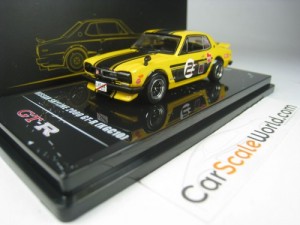 NISSAN SKYLINE 2000 GT-R KPGC10 #23 RACE DECO 1/64 INNO64 (YELLOW)