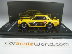 NISSAN SKYLINE 2000 GT-R KPGC10 #23 RACE DECO 1/64 INNO64 (YELLOW)