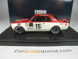 NISSAN SKYLINE GT-R KPGC10 RACING 1972 FUJI 1/43 EBBRO