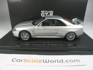 NISSAN SKYLINE GT-R R33 V SPEC 1995 1/43 EBBRO (SILVER)