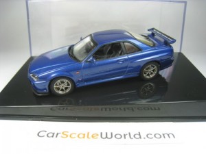 NISSAN SKYLINE GT-R R34 1/43 AUTOART (BLUE)