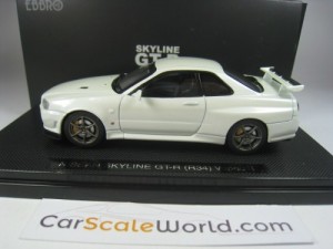 NISSAN SKYLINE GT-R R34 V SPEC II 1/43 EBBRO (WHITE)