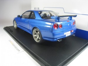 NISSAN SKYLINE GT-R R34 1/18 SOLIDO (BAYSIDE BLUE)