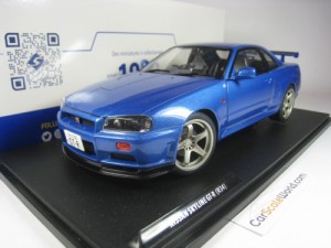 NISSAN SKYLINE GT-R R34 1/18 SOLIDO (BAYSIDE BLUE)