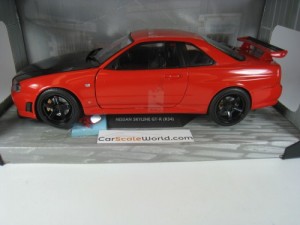 NISSAN SKYLINE GT-R R34 WITH NISMO WHEELS 1/18 SOLIDO (ACTIVE RED/BLACK)

