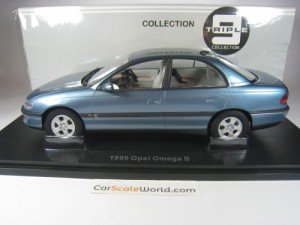 OPEL OMEGA B 1996 1/18 TRIPLE9 (POLAR BLUE METALLIC)