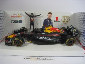 ORACLE RED BULL RACING RB19 WITH MAX VERSTAPPEN FIGURE 1/24 BBURAGO