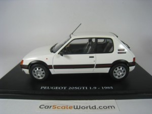 PEUGEOT 205 GTI 1.9 1985 1/24 IXO HACHETTE (WHITE)