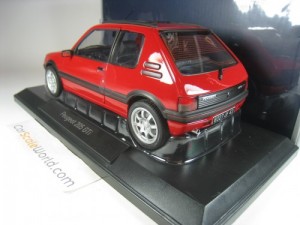PEUGEOT 205 GTI 1.9 PHASE 2 1991 WITH PTS RIMS 1/18 NOREV (RED)