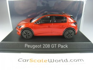 PEUGEOT 208 GT PACK 2022 1/43 NOREV (ELIXIR RED)