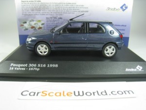PEUGEOT 306 S16 1998 1/43 SOLIDO (CHINA BLUE)