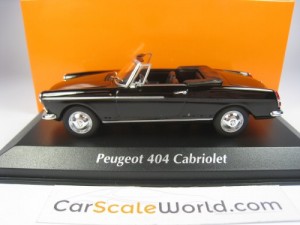 PEUGEOT 404 CABRIOLET 1962 1/43 MAXICHAMPS (BLACK)