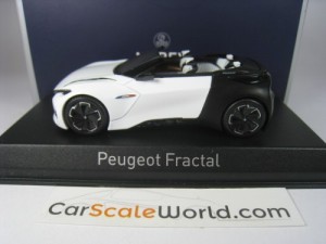 PEUGEOT FRACTAL CABRIOLET CONCEPT CAR 2015 1/43 NOREV (WHITE/BLACK)