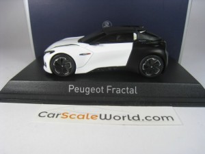 PEUGEOT FRACTAL COUPE CONCEPT CAR 2015 1/43 NOREV (WHITE/BLACK)