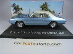 PONTIAC GTO 400 HARDTOP COUPE 1969 1/43 IXO ALTAYA (LIGHT BLUE/WHITE)
