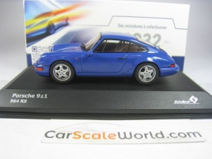 PORSCHE 911 CARRERA RS (964) 1992 1/43 SOLIDO (MARITIM BLUE)