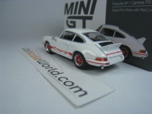 PORSCHE 911 CARRERA RS 2.7 1/64 MINI GT (WHITE/RED)