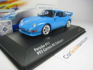 PORSCHE 911 CARRERA RS CLUBSPORT (993) 1995 1/43 SOLIDO (RIVIERA BLUE)