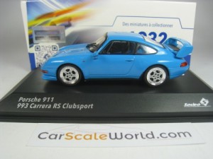 PORSCHE 911 CARRERA RS CLUBSPORT (993) 1995 1/43 SOLIDO (RIVIERA BLUE)