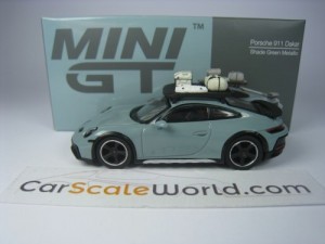 PORSCHE 911 DAKAR 1/64 MINI GT (SHADE GREEN)