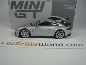 PORSCHE 911 GT3 (992) 1/64 MINI GT (GT SILVER METALLIC)