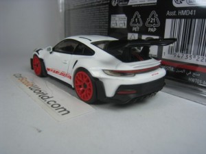 PORSCHE 911 GT3 RS (992) 2023 1/43 HOTWHEELS PREMIUM (WHITE/RED)