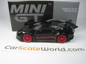 PORSCHE 911 GT3 RS (992) 1/64 MINI GT (BLACK/RED)