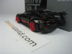 PORSCHE 911 GT3 RS (992) 1/64 MINI GT (BLACK/RED)