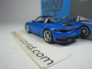 PORSCHE 911 TARGA 4S (992) 1/64 MINI GT (SHARK BLUE)