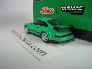 PORSCHE 911 TURBO (964) 1/64 SCHUCO TARMAC (GREEN)