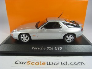 PORSCHE 928 GTS 1991 1/43 MAXICHAMPS (SILVER METALLIC)