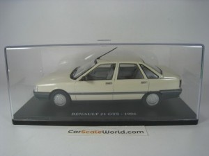 RENAULT 21 GTS 1986 1/24 IXO HACHETTE (WHITE) WITH BLISTER