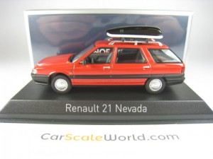 RENAULT 21 NEVADA 1989 WITH ACCESORIES 1/43 NOREV (RED)