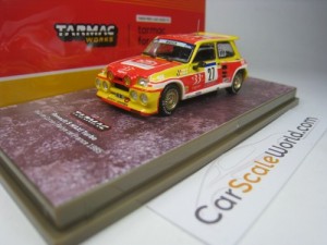 RENAULT 5 MAXI TURBO RALLYE TOUR DE CORSE 1985 #27 D. AURIOL 1/64 TARMAC